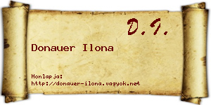 Donauer Ilona névjegykártya